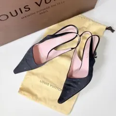 LOUIS VUITTON モノグラム パンプス ミュール ブラック イタリア製のサムネイル