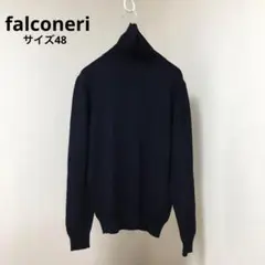 【ファルコネリ】新品未使用　タートルネック　　ウールニット　エルボーパッチ