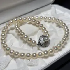 【テリ強】あこや真珠 7.0-7.5mm 42cm 33.1g アコヤ パール