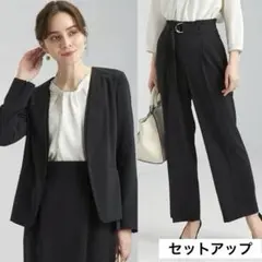 サラフール ノーラペルジャケット ワイドパンツ セットアップ カチリラ