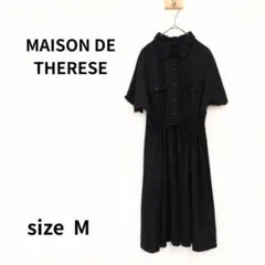 MAISON DE THERESE 半袖シャツワンピース M N-208