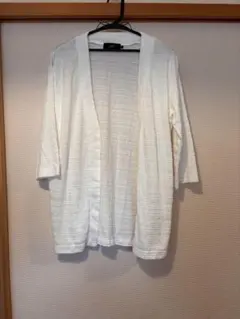 AZUL by moussy ホワイトカーディガン Lサイズ 7分袖