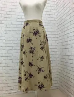 (K07384)ロイスクレヨン　花柄　フラワー　スカート　M　ロングのサムネイル