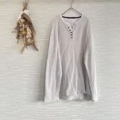 ベロセット メンズ　レイヤード風トップス　ビッグサイズ　シンプルデザイン