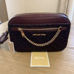 未使用♡マイケルコース♡ショルダー♡ジェットセット♡ハラコ×レザー♡パープル系