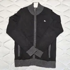 Burberry Black Label ジップアップセーター 黒 Burberry Black Label Embroidery Logo Full Zip Sweatshirt - Etsy