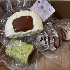 スクイーズ　3点セット　チョコ　パン　抹茶　チョコパン