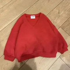 monmimi 赤Vネックニット S 90cm