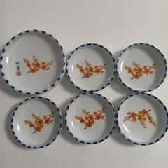 花柄陶器プレート6枚セット