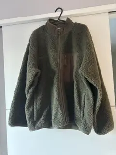 美品 GU ボアフリースジャケット XL カーキ