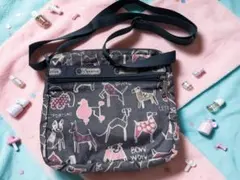LeSportsac 犬柄 ショルダーバッグ　犬好き　お出かけ　散歩　お花見