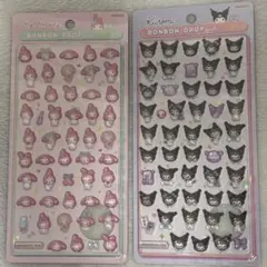 正規品_ボンボンドロップシールmini_マイメロ_クロミ_2枚セット