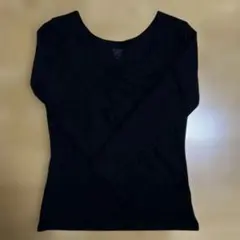 ユニクロ ヒートテック Uネック 黒 M UNIQLO 極暖 インナー コットン