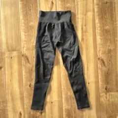 一度着用/H&M スポーツ ブラックレギンス XS