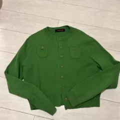 CAbaN グリーン ニットカーディガン