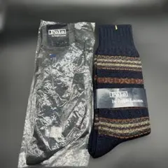 新品 ポロ ラルフローレン メンズ ソックス 2足セット 希少 ゴルフ柄 未使用