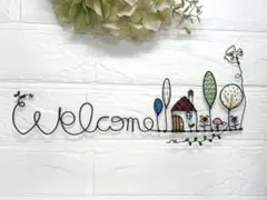北欧風Welcome　ワイヤークラフト　ワイヤーアート