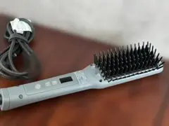 ◆SALONIA ヒートブラシ ブラシヘアアイロン スリム グレー