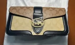COACH シグネチャー パイソン型押し 長財布 馬車金具 美品