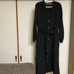 OPAQUECLIP 黒 長袖シャツワンピース M☆秋
