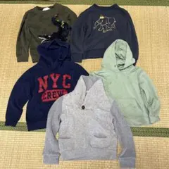 送料込み　秋冬物　トレーナー　パーカー　おまとめ　5点セット　120バラ売り可