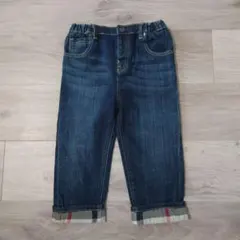 ダークブルーデニムパンツ (ウエストゴム)