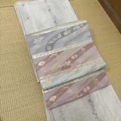 西陣 岡文織物謹製 六通柄袋帯 唐織 横段雪輪花文 金銀糸 正絹 - メルカリ
