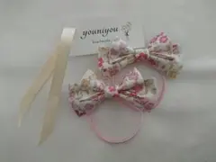 No.712 リバティ キッズ Msize ヘアゴム ハンドメイド