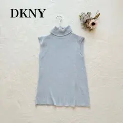 【ダナキャランニューヨーク】ノースリーブニット（フリー）タートルネック シンプル