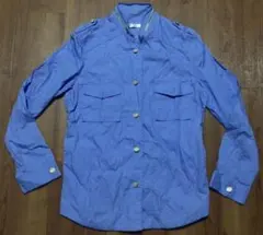 新品★BITTOKO ミリタリー シャツ 長袖 38サイズ★水色 定価8900円