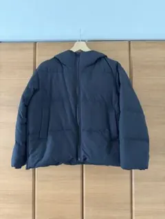 ネイビー フード付き ダウンジャケット