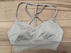 alo ヨガブラ S グレー クロスストラップ