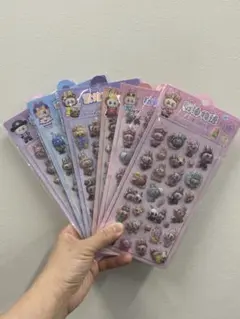 ぷくぷくシール まとめ売り 可愛い 人気 空洞シール　6枚セット発送