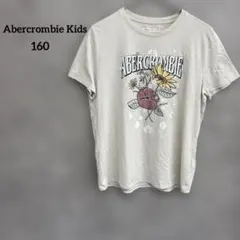 アバクロ　プリントTシャツ　半袖　花柄プリント　ベージュ系　160相当のサムネイル