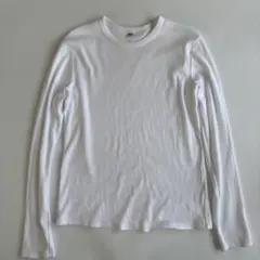 UNIQLO ソフトリブクルーネックTロンT ホワイト L