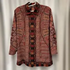 長袖シャツ　肩パット付き　古着