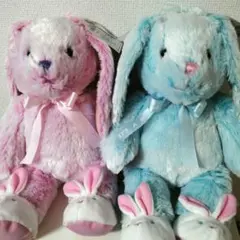 ヴィンテージ 2点セットまとめ売り ぬいぐるみ うさぎ アンティーク ヴィンテージ 2体セット ぬいぐるみ チョッキうさぎ ぬいぐるみ