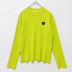 ピンクラテ ワンポイント 刺繍 ハート リブニット 長袖 XS 小さいサイズのサムネイル