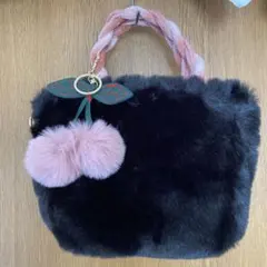 色違いあり♡5点目100円♡新作♡新品♡さくらんぼチャーム付きモコモコバック