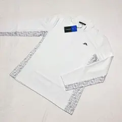 新品　J.LINDEBERG　ゴルフ　長袖ハーフジップシャツ　ホワイト　Ｌ