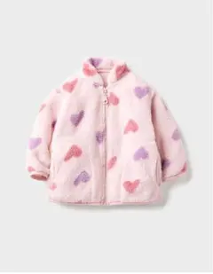 ハート柄フリースアウター 110cm以下