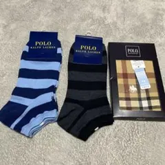 【POLO 】 ソックス2足　タオルハンカチ1枚セット