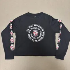 X-girl クレストロゴ ロングTシャツ M ブラック