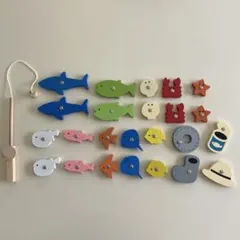 魚釣り　おもちゃ　マグネット　木製　知育のサムネイル