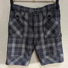 COMME CA ISM チェック柄フォーマルショートパンツ