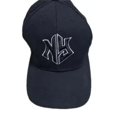 ブラック キャップ 帽子 刺繍ロゴ ストリート カジュアル