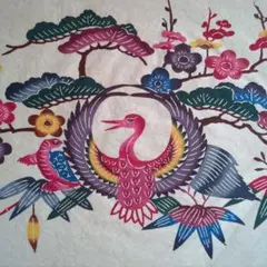 馬到成功】書道作品 掛け軸 中国書画 オレンジ 書家作 置物 開運