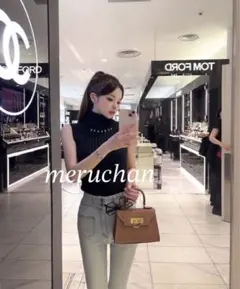 FOXEYNEWYORK タンクトップ ノースリーブ used フォクシーニューヨーク】ノースリーブタンクトップ スクエアネック