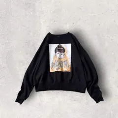 永野芽郁 古塔つみ トレーナー スウェット ビックプリント ブラック トップス