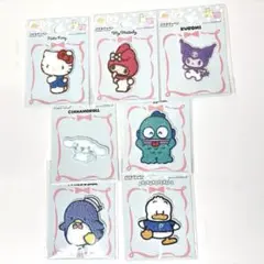 サンリオ パイルワッペン　7点セット キティ　クロミ マイメロ　シナモン　等